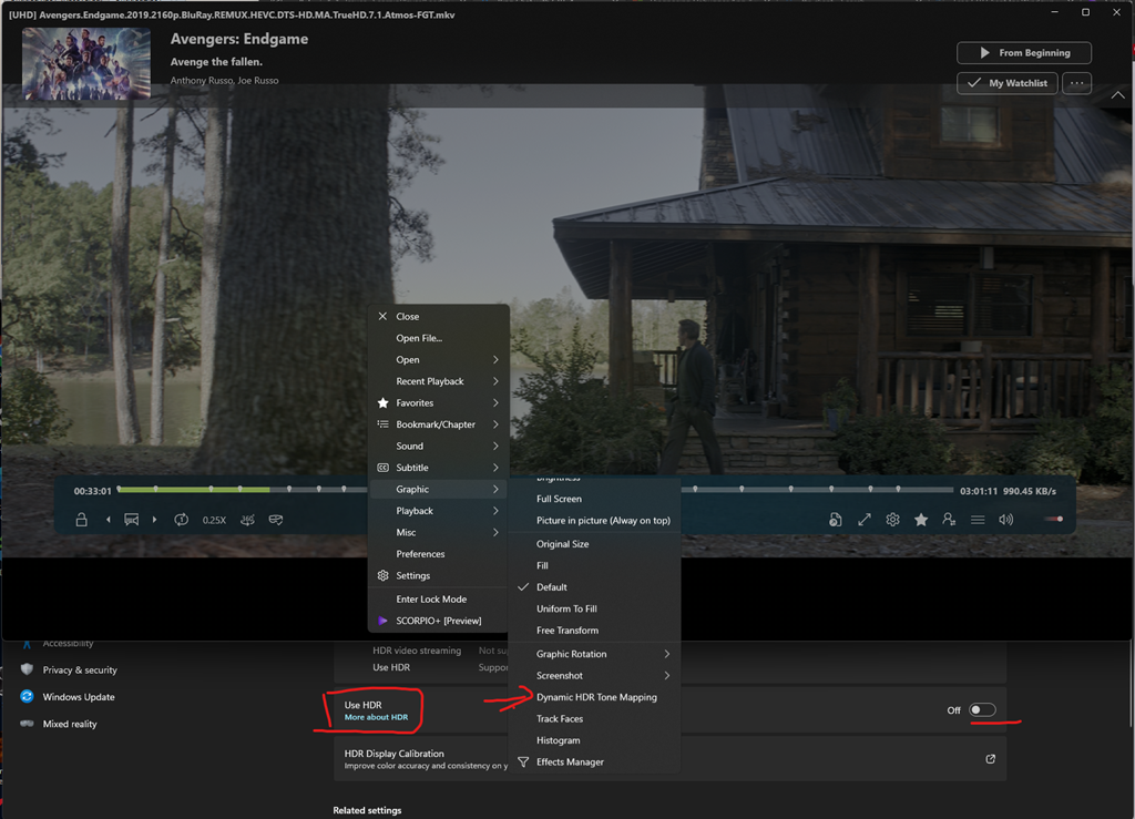HDR Tone Mapping Settings